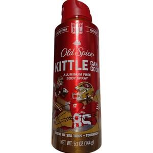 Old Spice Kittle Can Cook Aluminum Free Body Spray 5.1 oz Sprayed 2x NFL SF #85
